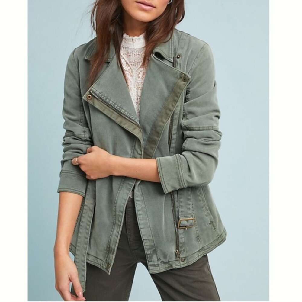 Anthropologie Everyday Belted Moto Jacket